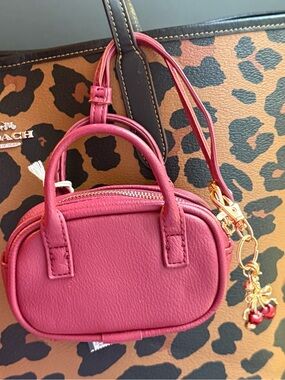 NWT Universal Thread Mini Bag Charm Wristlet w/ Cherry Charm Set